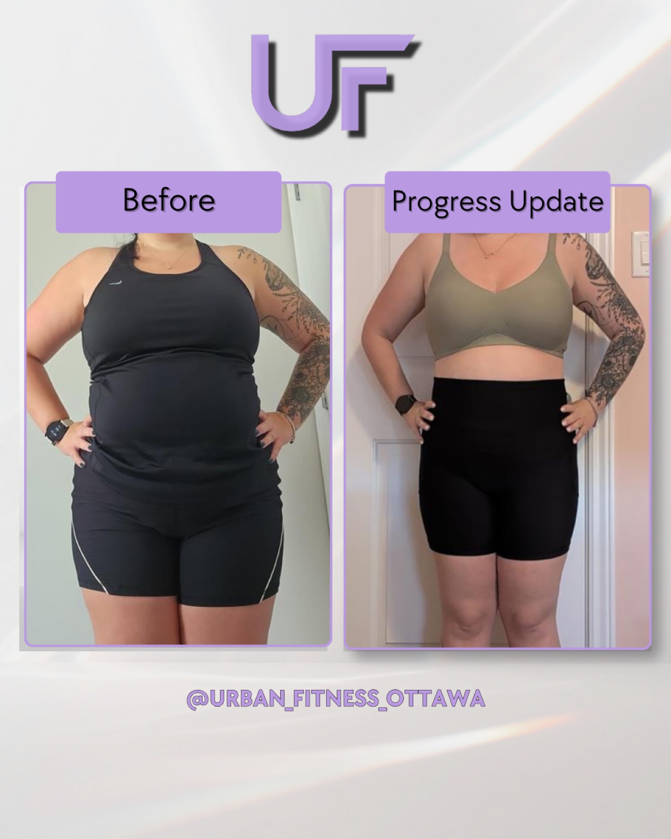 Client progress photo